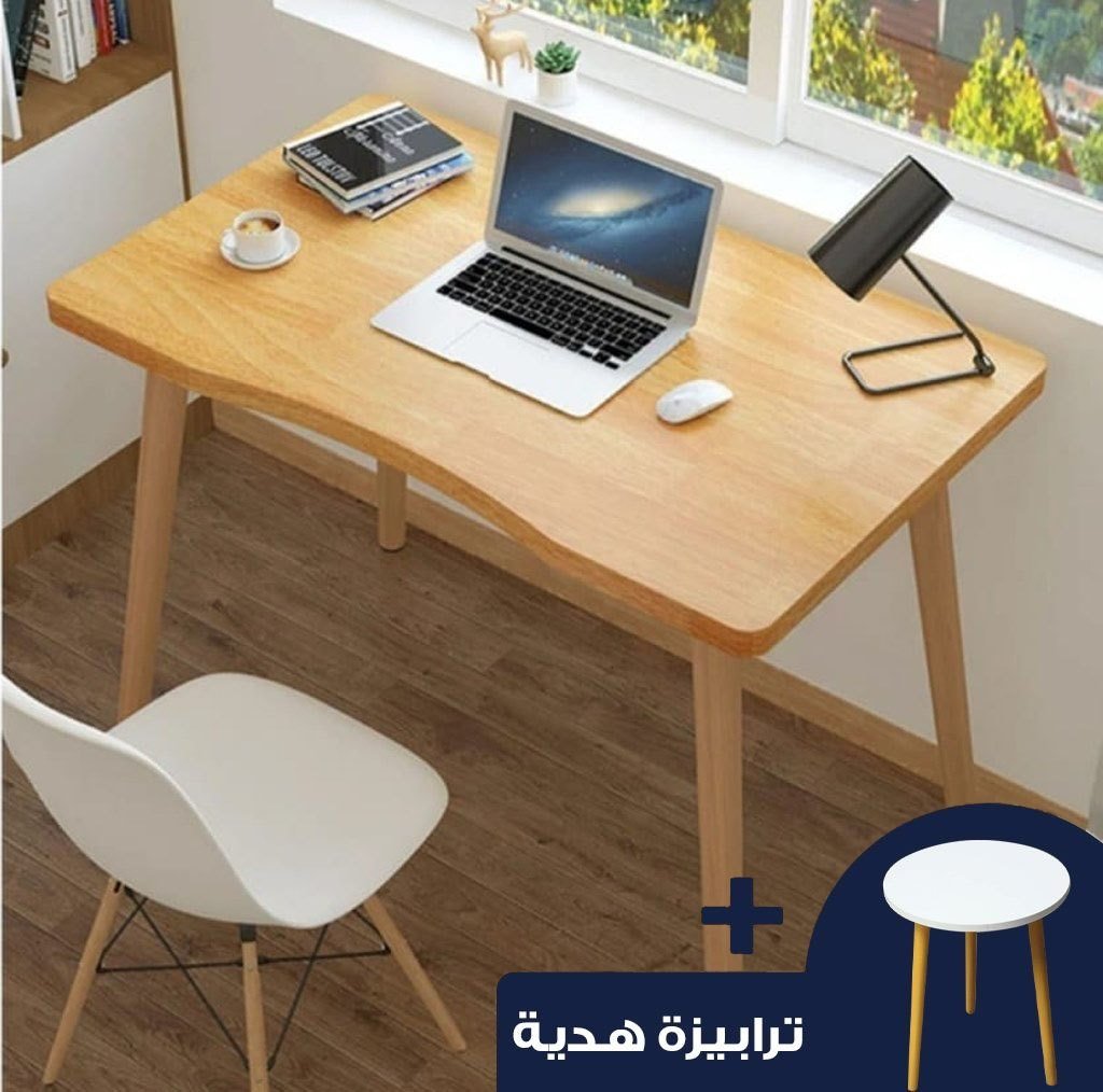 مكتب خشب زان أحمر و ميلامين ماليزي -  سم + ترابيزة هدية